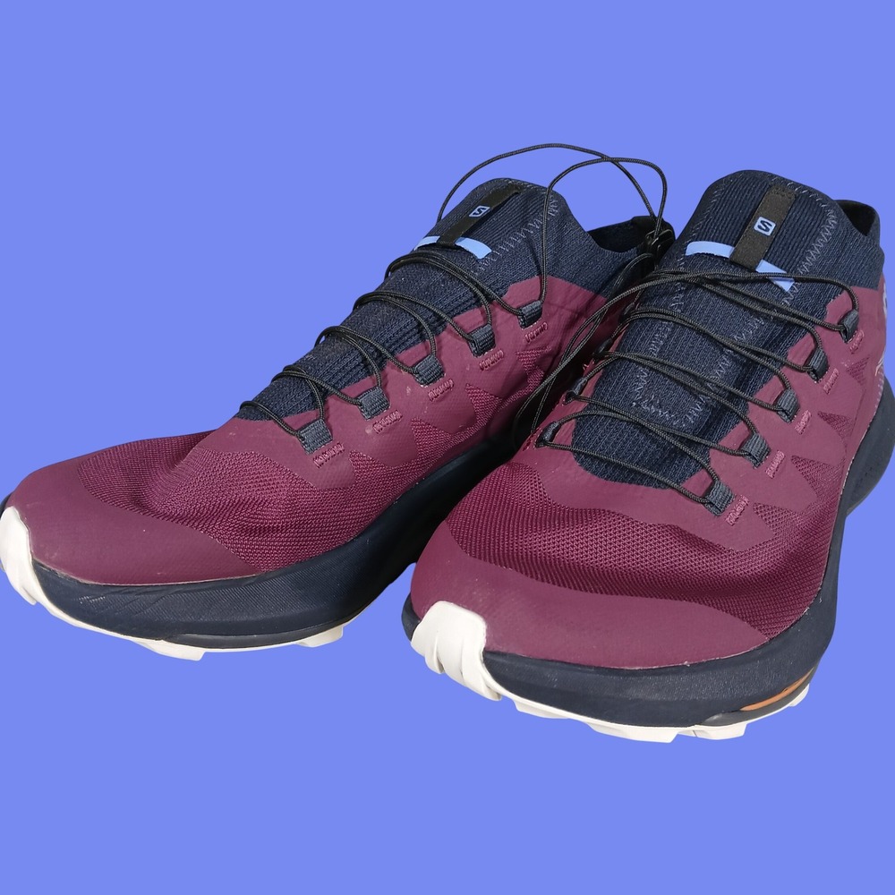 Salomon Pulsar Trail Pro Shoes Women's 9.5 Running Burgundy Navy